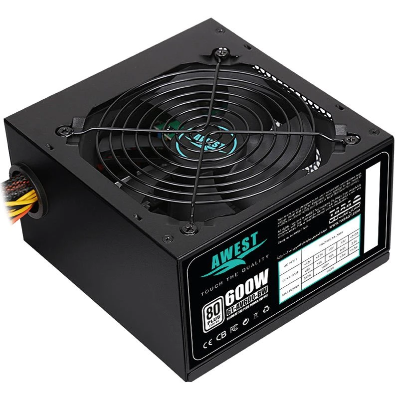 منبع تغذیه کامپیوتر 600 وات اوست مدل AWEST 600W