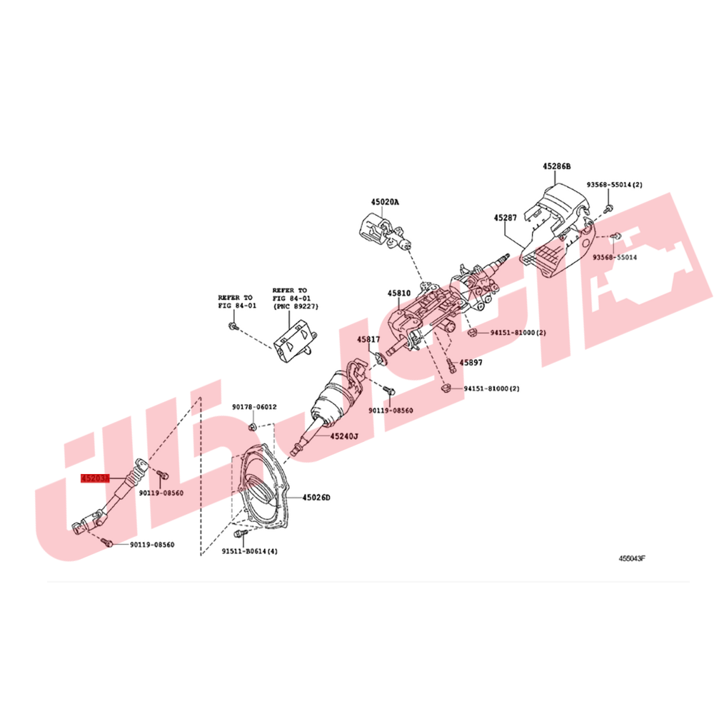 چهار شاخ فرمان پایینی لکسوس LX570 مدل 2020-2012