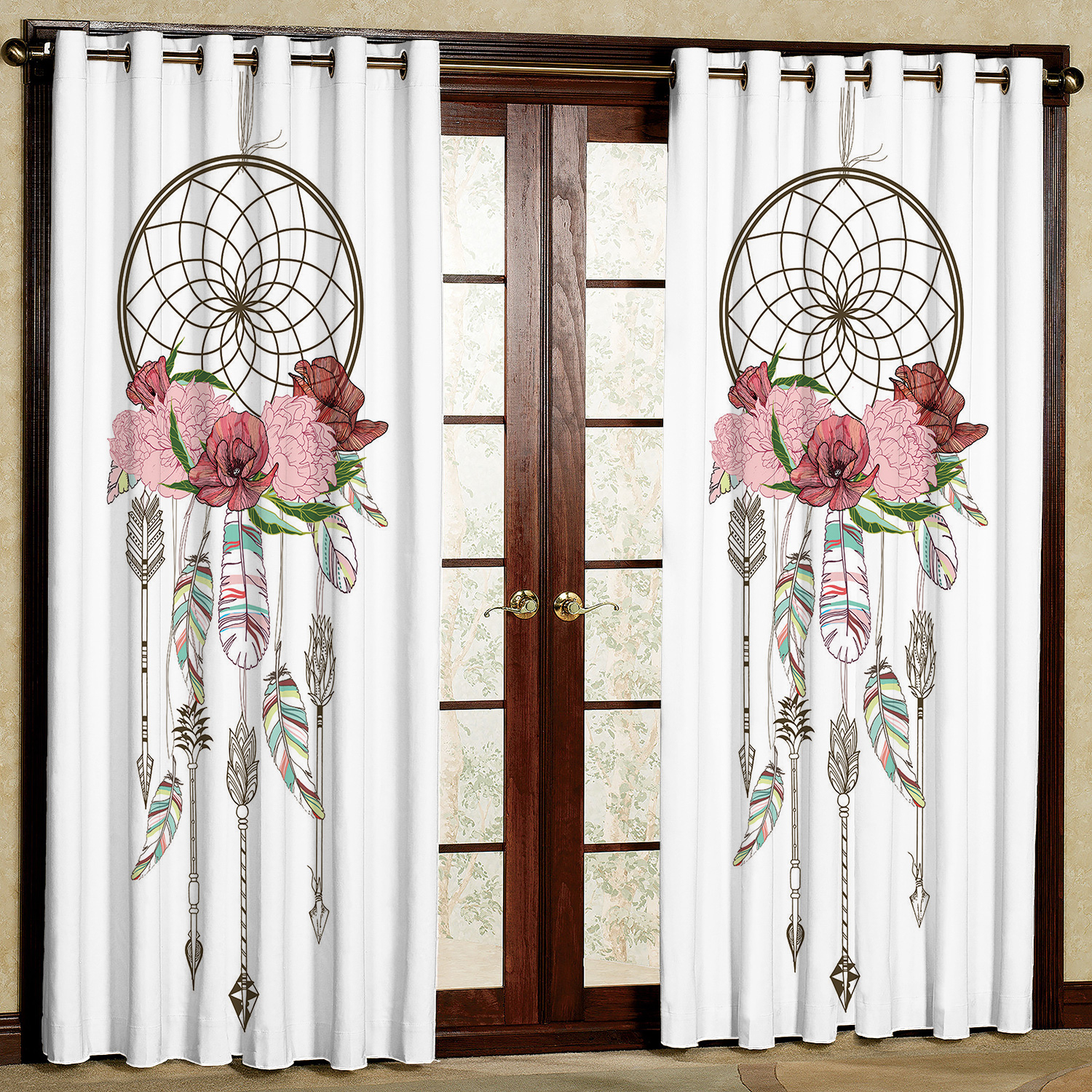 پرده مدل مکرومه مخمل پانچی کد 276 سایز 140x280 سانتی متر