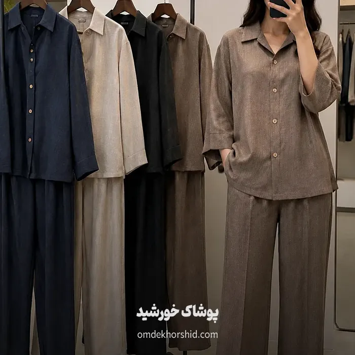 ست شومیز شلوار بگ شانتون