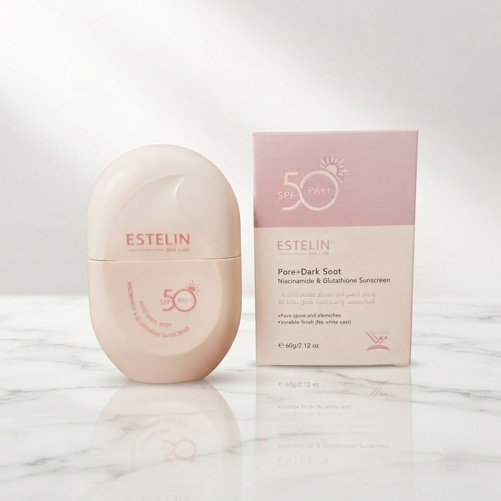 ضد آفتاب استلین SPF 50 حاوی نیاسینامید و گلوتاتیون حجم 60 گرم