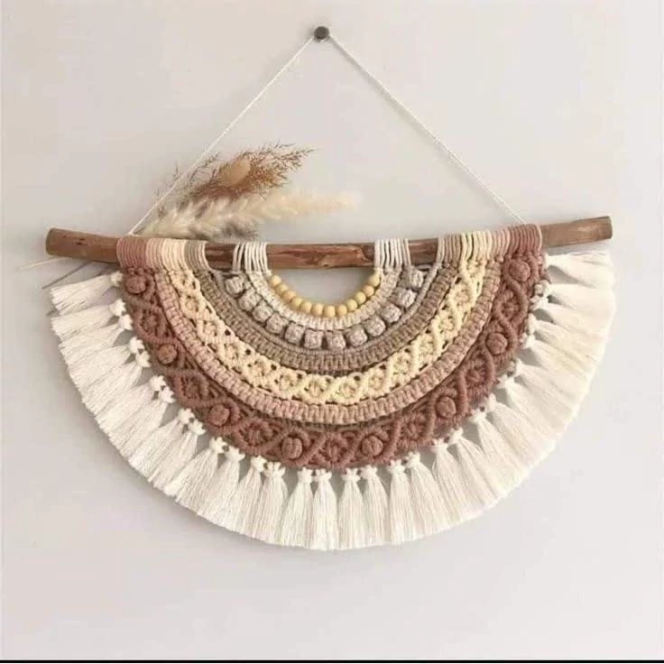 دیوارکوب مکرومه طرح نلین