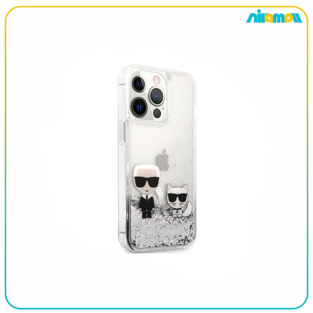 کاور کارل لاگرفلد مدل Liquid Glitter مناسب برای گوشی موبایل Iphone 13 pro max