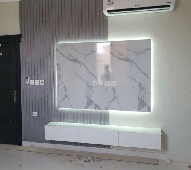 میز تلویزیون دیواری (TV WALL) تمام MDF کد 200