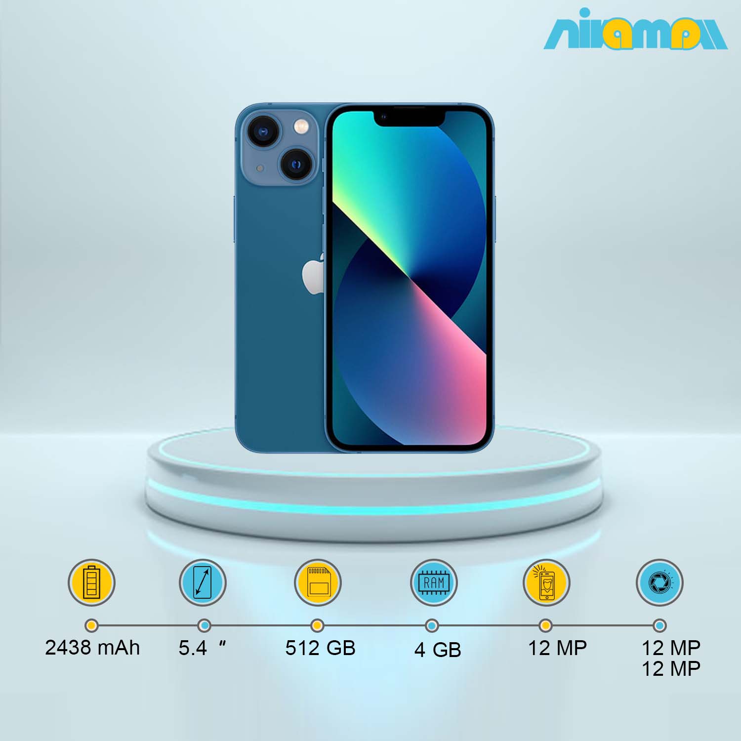 گوشی موبایل اپل مدل iPhone 13 Mini دو سیم‌ کارت ظرفیت 512 گیگابایت و رم4 گیگابایت
