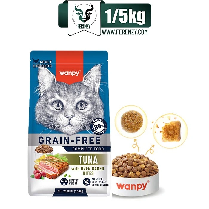 غذای خشک گربه بالغ ونپی طعم ماهی تن وزن 1/5 کیلوگرم Wanpy Cat Food Tuna