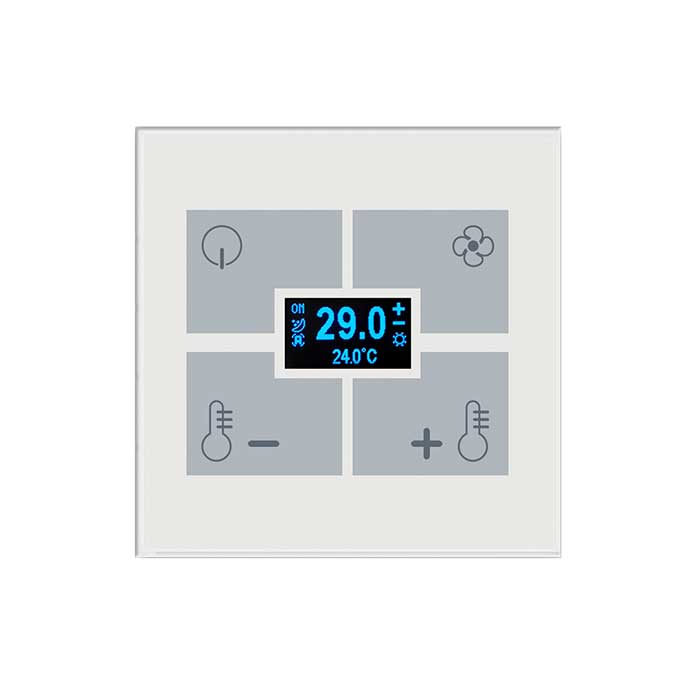 ترموستات سری KNX Glass Thermostat square white