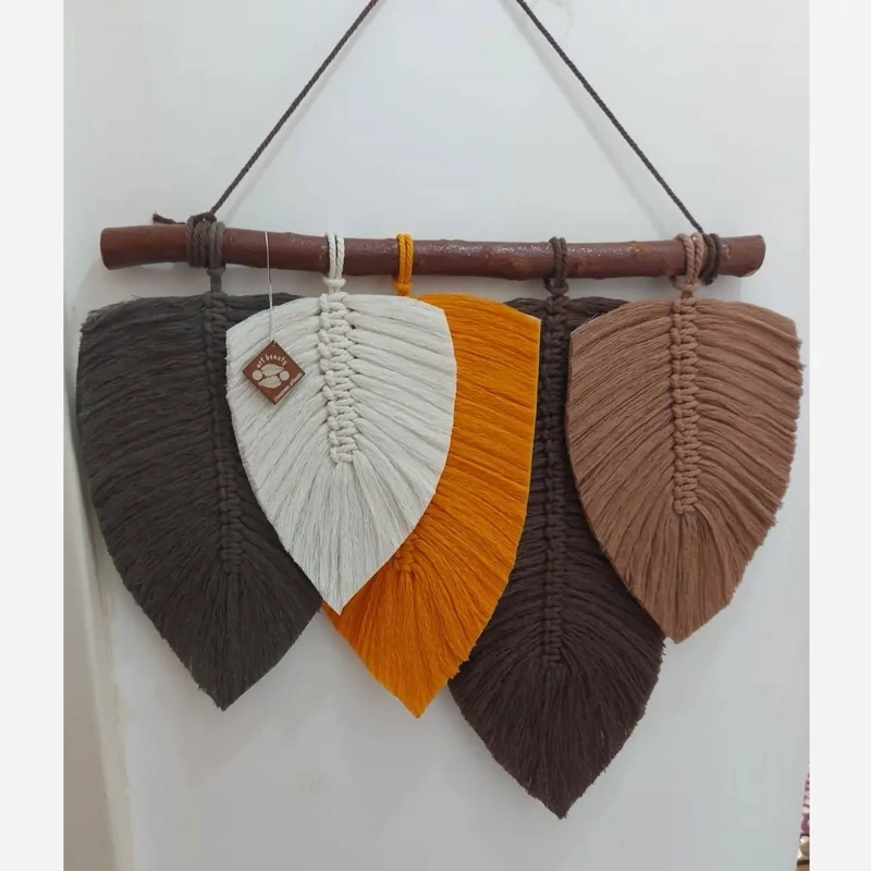 دیوارکوب برگ مکرومه طرح ناریا