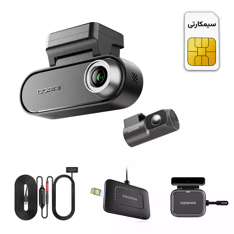دوربین ثبت وقایع N5 DUAL+رادار پارکینگ - دوربین N5 DUAL+هاردوایرکیت OBD+رادار+سیمکارت