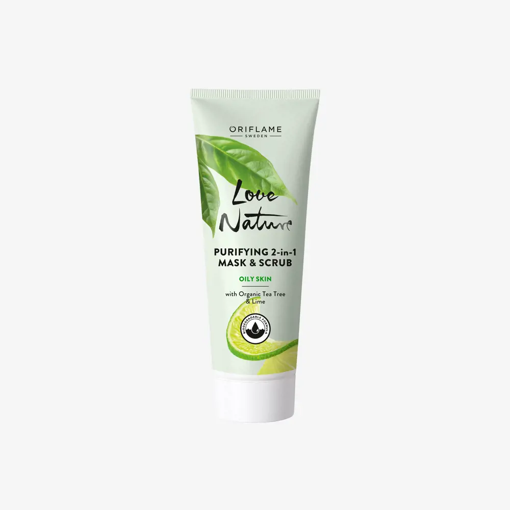 ماسک اسکراب مدل LOVE NATURE لیمو و چای اوریفلیم 75 میل