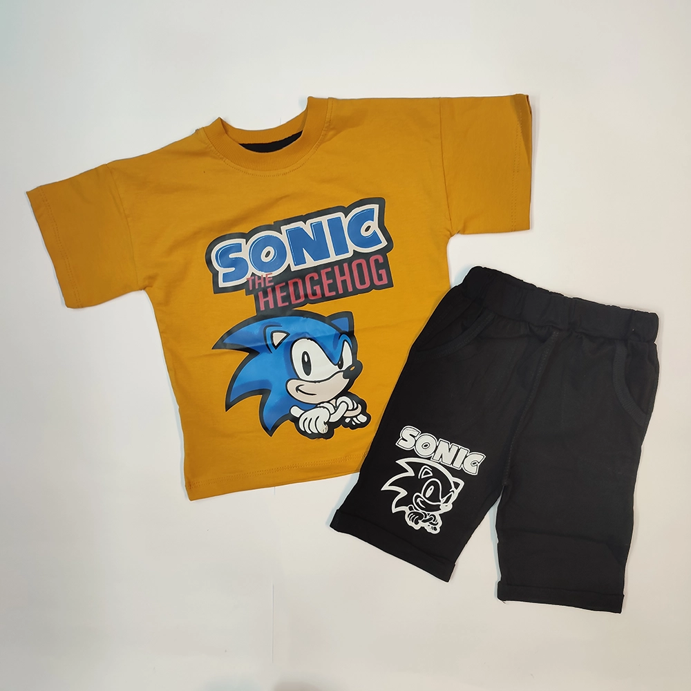 تیشرت شلوارک سونیک The Sonic - 40, خردلی