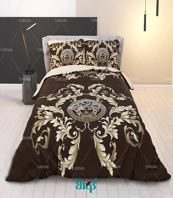 روتختی قهوه ای ورساچه دونفره کد d440