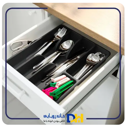 جاقاشق داخل کابینت مشکی ایکیا SMÄCKER
