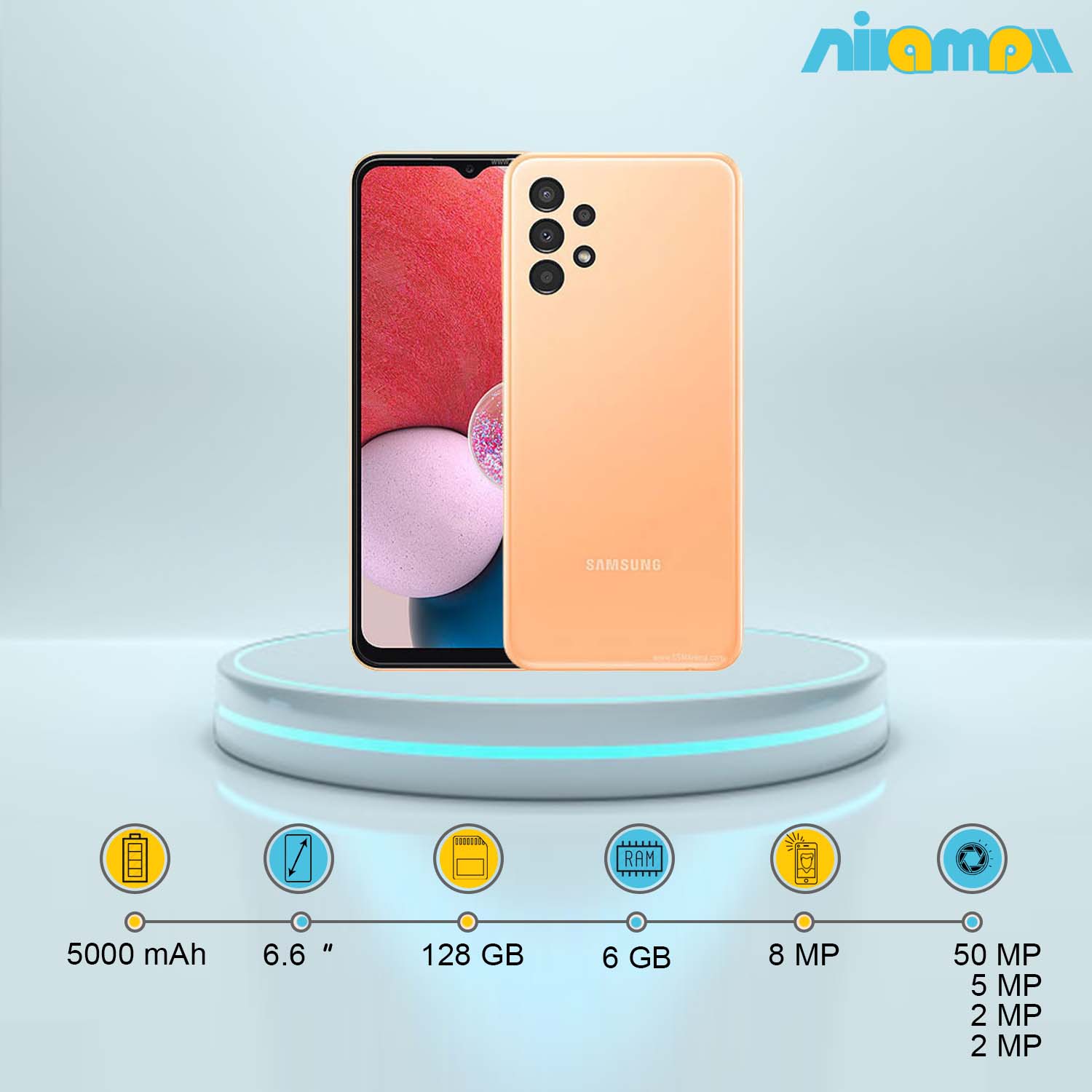 گوشی موبایل سامسونگ مدل Galaxy A13 دو سیم کارت ظرفیت 128 گیگابایت و رم6گیگابایت