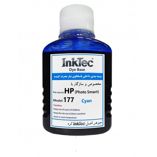 جوهر 100ml اینکتک داخلی 177 آبی اچ پی Inktec 100ml ink HP 177 cyan