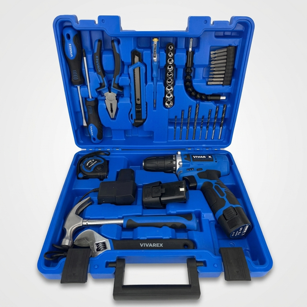 کیت ۴۰ پارچه همراه دریل شارژی ویوارکس مدل VR1240-CDK (۱۲ ولت)