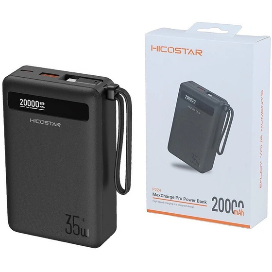 پاور بانک 35 وات هایکو استار مدل P224 ظرفیت 20000 میلی آمپر ساعت با گارانتی 1 ساله