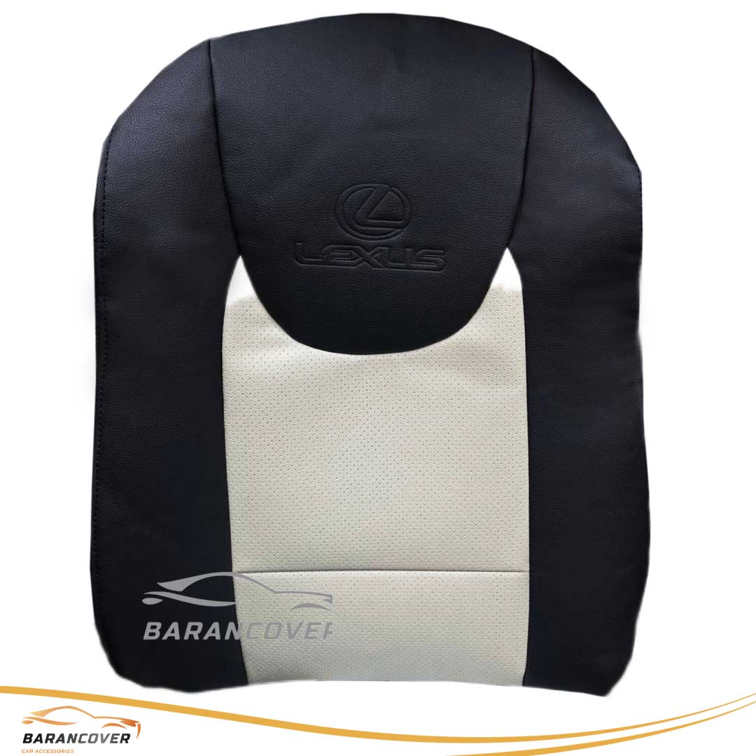 روکش صندلی لکسوس RX350 چرم رنگ مشکی وسط کرم