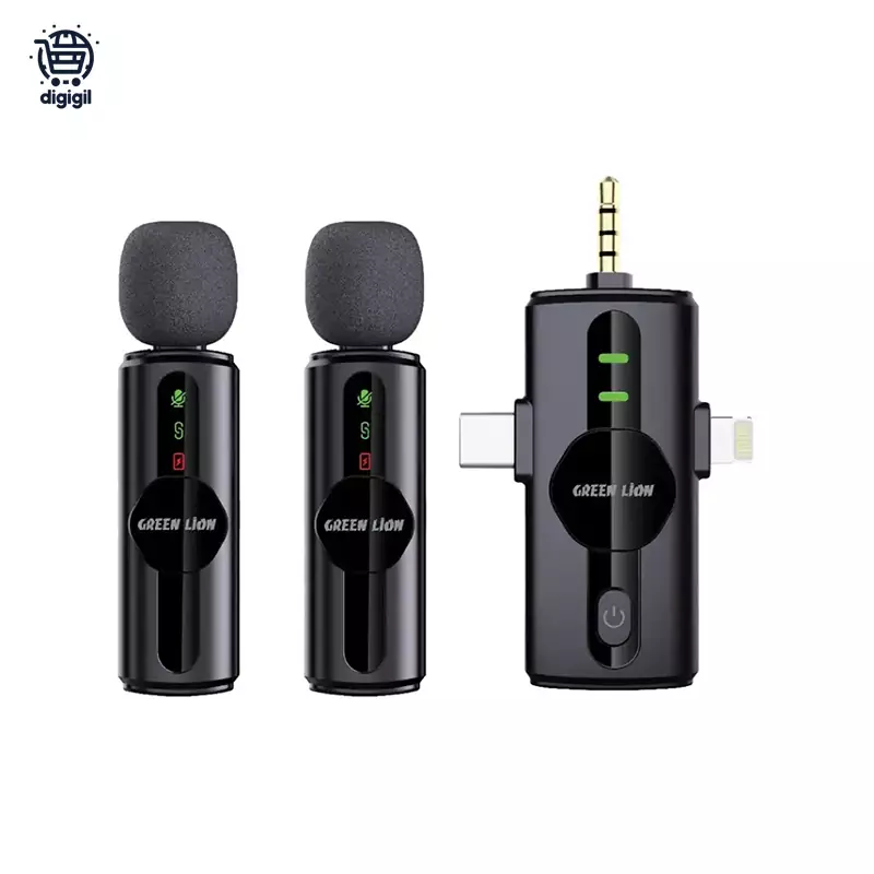 میکروفون بیسیم گرین لاین Green Lion GM-80X Microphone 3 In 1