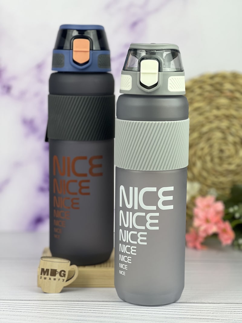 قمقمه NICE آسان نوش دار قفل دار کمر سیلیکونی 1000 میل