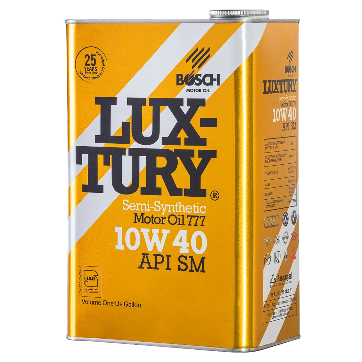 روغن موتور بوش مدل لاکچری 10W40 SM حجم 4 لیتر