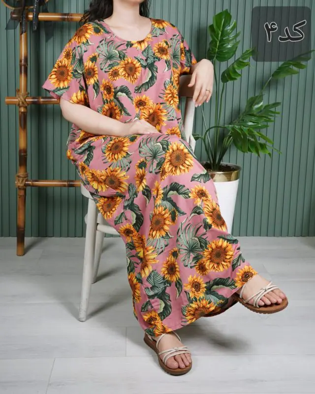 پیراهن زنانه آستین کوتاه E7613 - کد-4