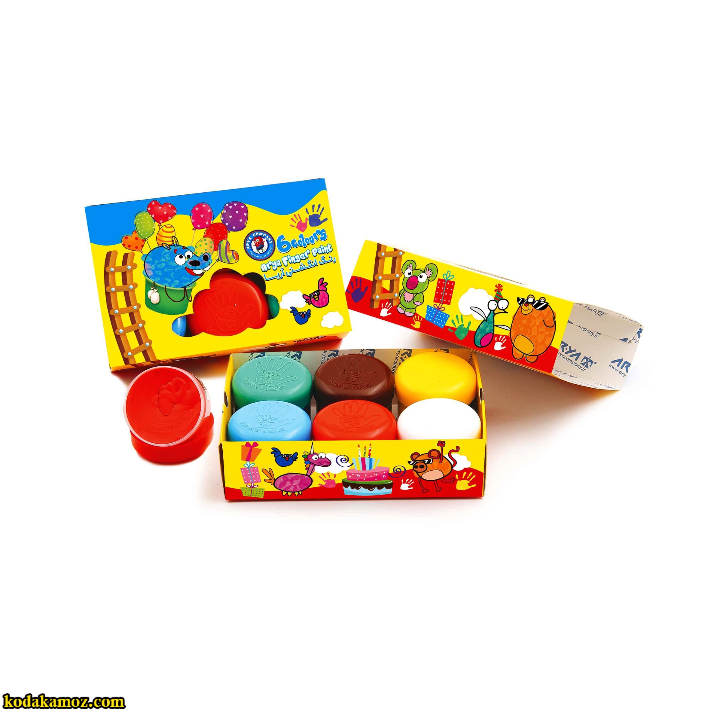 رنگ انگشتی 6 رنگ آریا