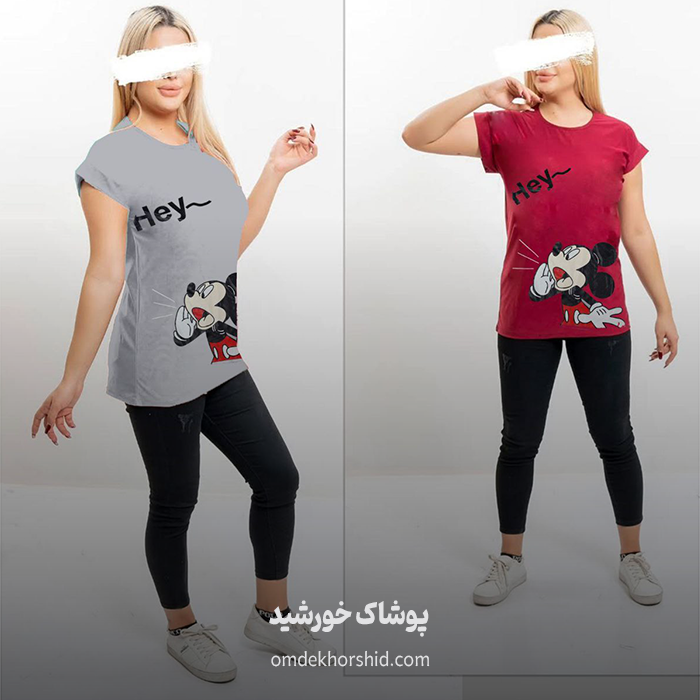 تیشرت نخی ویسکوز چاپی میکی موس