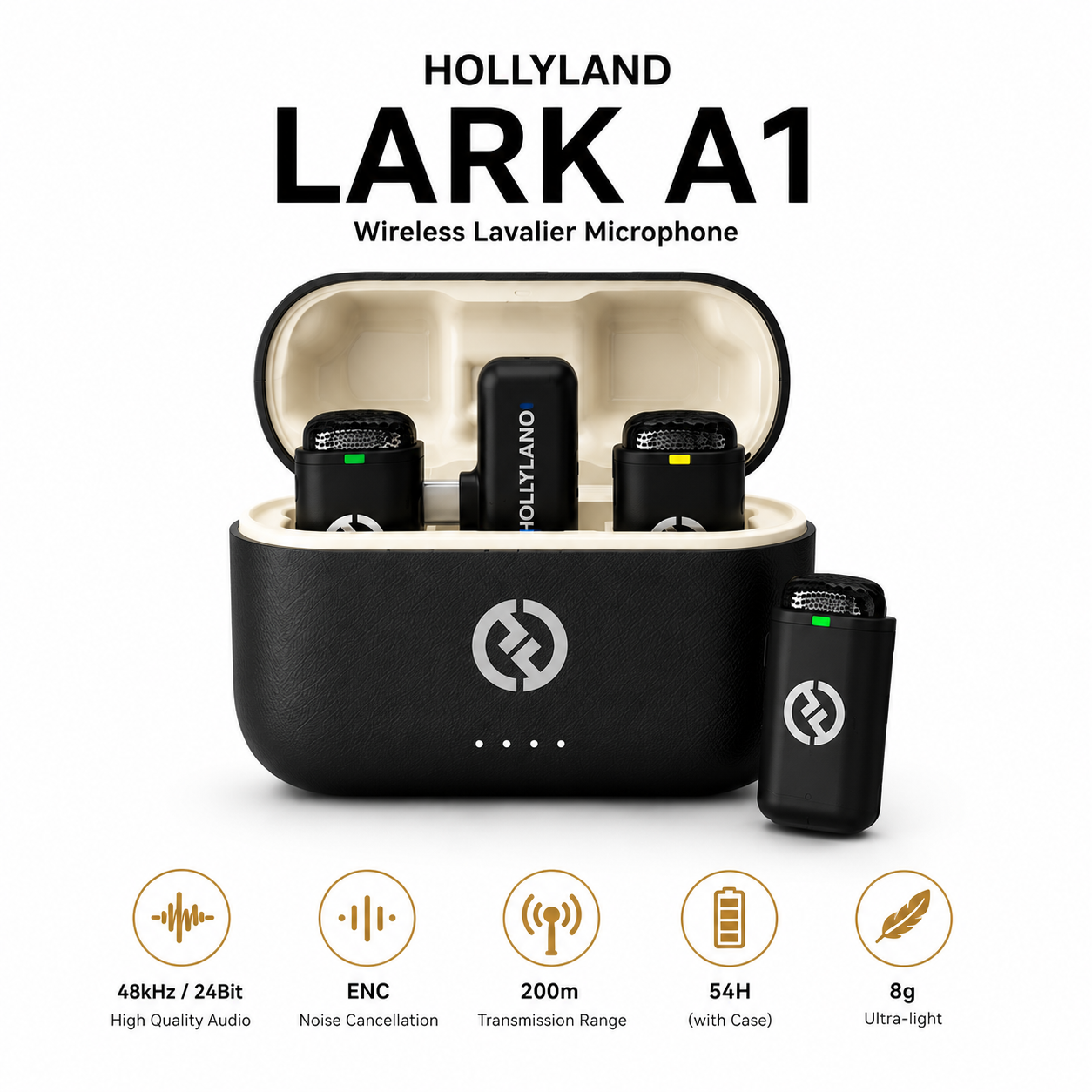 میکروفون یقه‌ای بی‌سیم Hollyland LARK A1 Type-C (USB Type-C / تایپ C)