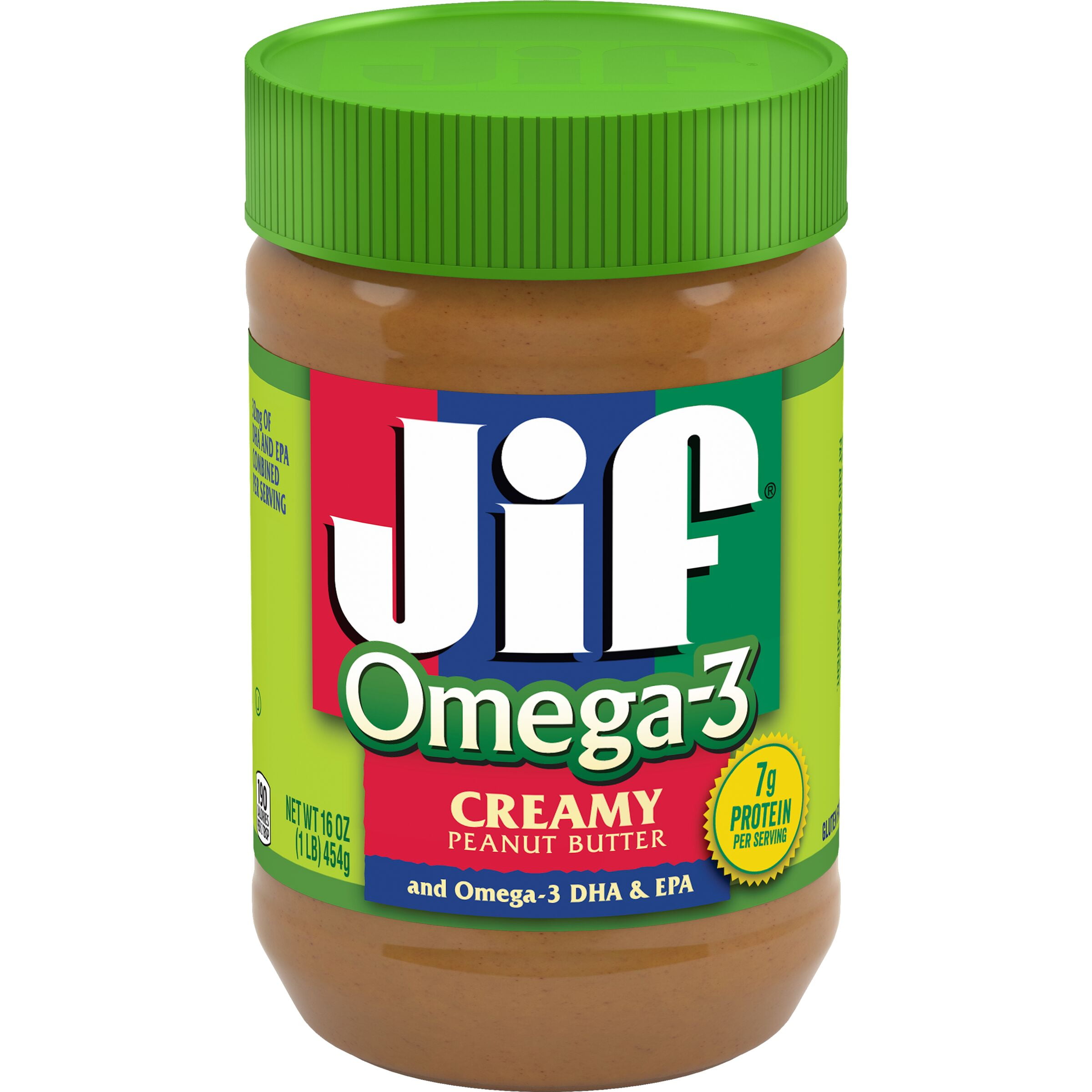 کره بادام زمینی جیف jif مدل Omega-3