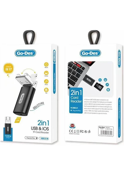 کارت حافظه OTG دو در یک گودس مدل Go Des GD-CT190