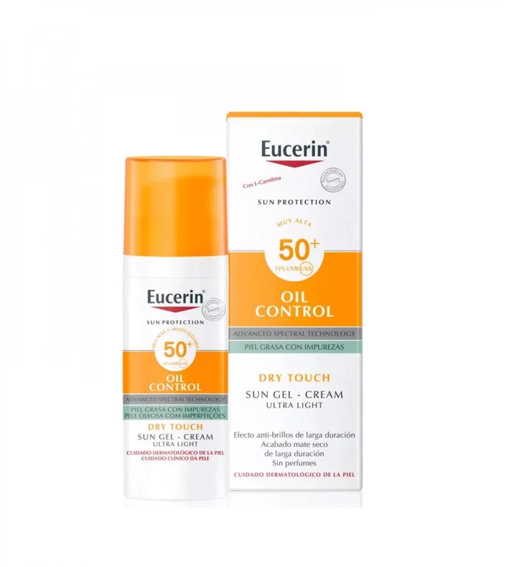 ژل کرم ضد آفتاب اوسرین spf 50 کنترل چربی حجم 50 میل Eucerin Sunscreen