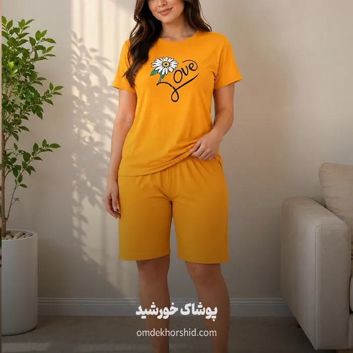 ست تاپ‌ شلوارک بابونه