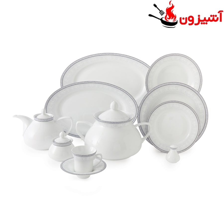 سرویس 108 پارچه 12 نفره طرح وایت رز