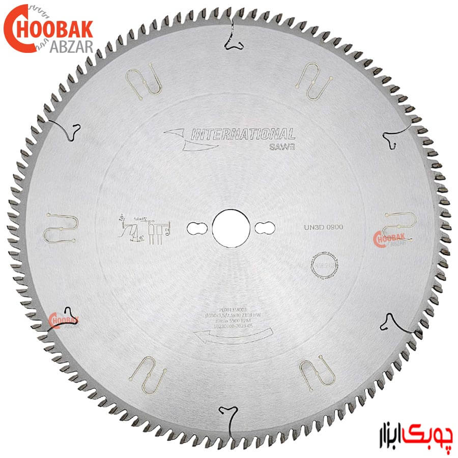 تیغ اره الماس MDF بر 350*108 اینترنشنال کد UN3D0900