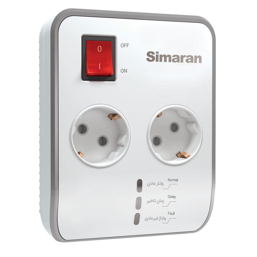 محافظ ولتاژ ارت دار یخچال و فریزر سیماران مدل SM-225-N با کابل 180 و 280