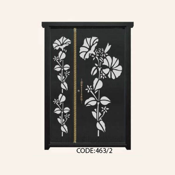 درب یک و نیم لنگه فلزی CNC طرح 463