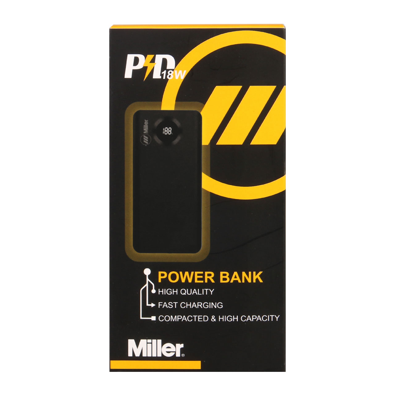 پاوربانک 20000 میلی آمپر PD و فست شارژ Miller مدل MP210