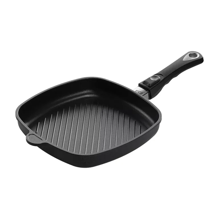 ماهیتابه مربع دسته بازشو گریل ای ام تی طول 26و ارتفاع 4 سانتی متر (کدE264GZ)