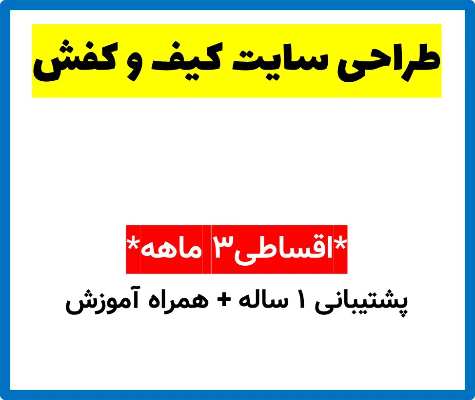 طراحی سایت کیف و کفش