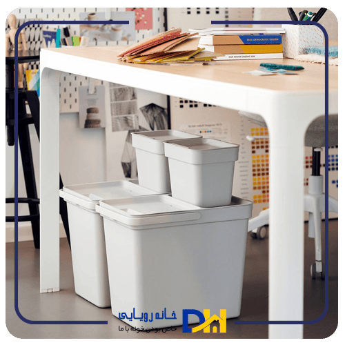 سطل خاکستری۲۲لیتری ایکیا HALLBAR