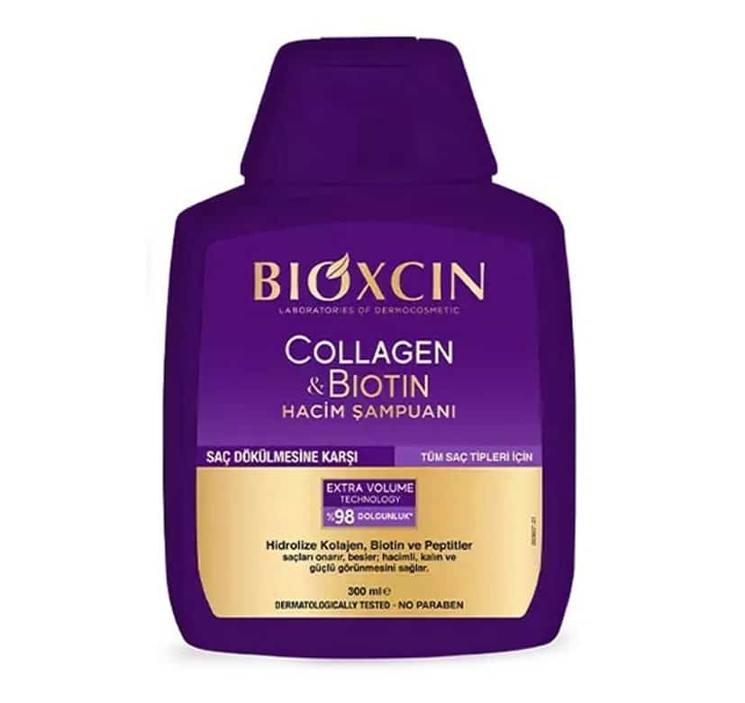 شامپو Bioxcin بنفش ضد ریزش Collagen & biotin