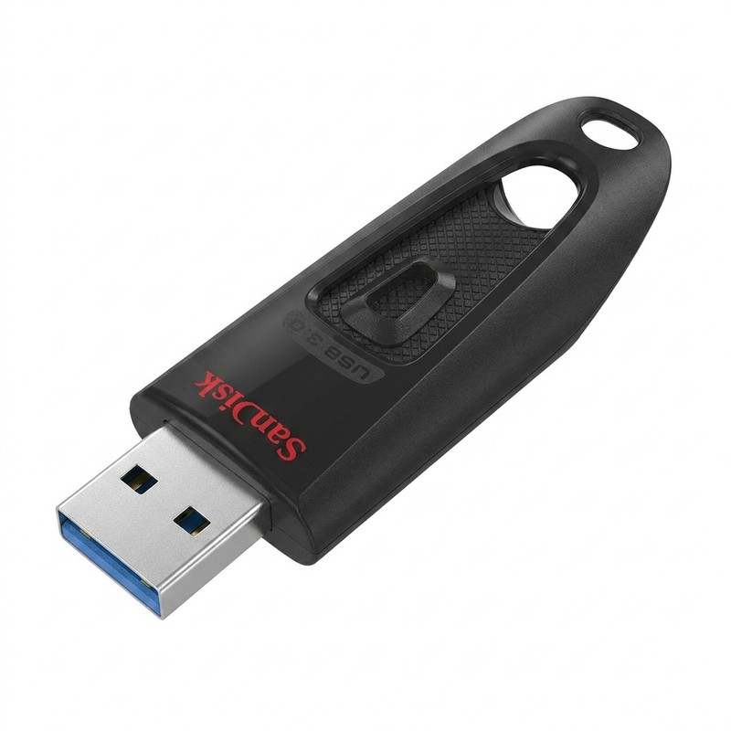 فلش مموری سن دیسک مدل CZ48 ظرفیت 64 گیگابایت با رابط USB 3.0، طراحی کشویی بدون درپوش، سرعت خواندن تا 100 مگابایت بر ثانیه و قابلیت رمزنگاری - مشکی
