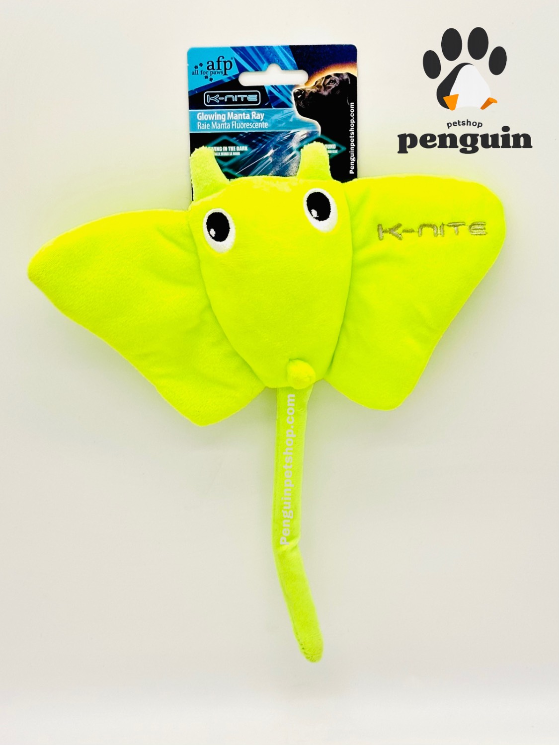 اسباب بازی سگ سفره ماهی صدا دار شبرنگ ای اف پی Glowing Manta Ray Plush