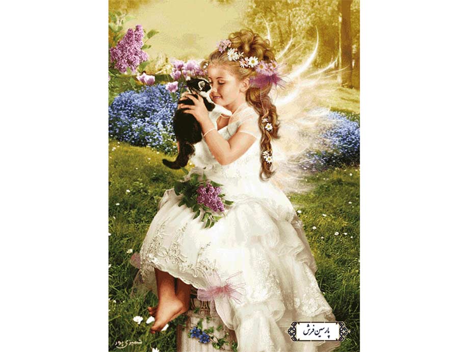 نخ و نقشه تابلو فرش طرح فرشته کوچک - کد NC6383