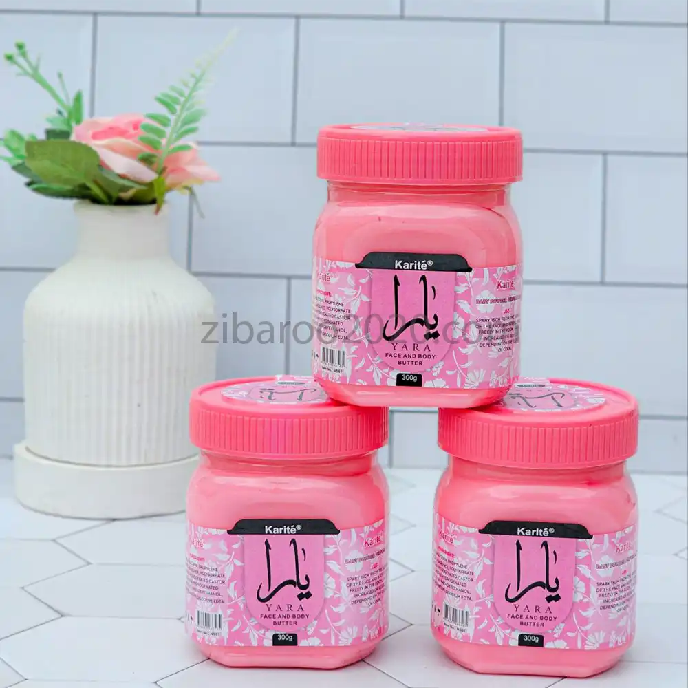 کره بدن کاریته رایحه عطر یارا صورتی وزن 300 گرم Karite Body Butter Yara 300g