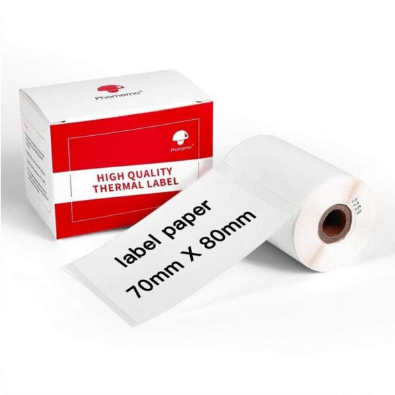 رول پرینتر لیبل حرارتی فوممو سایز 70×80 میلیمتر (100 عددی) – مدل Phomemo XP7080-100