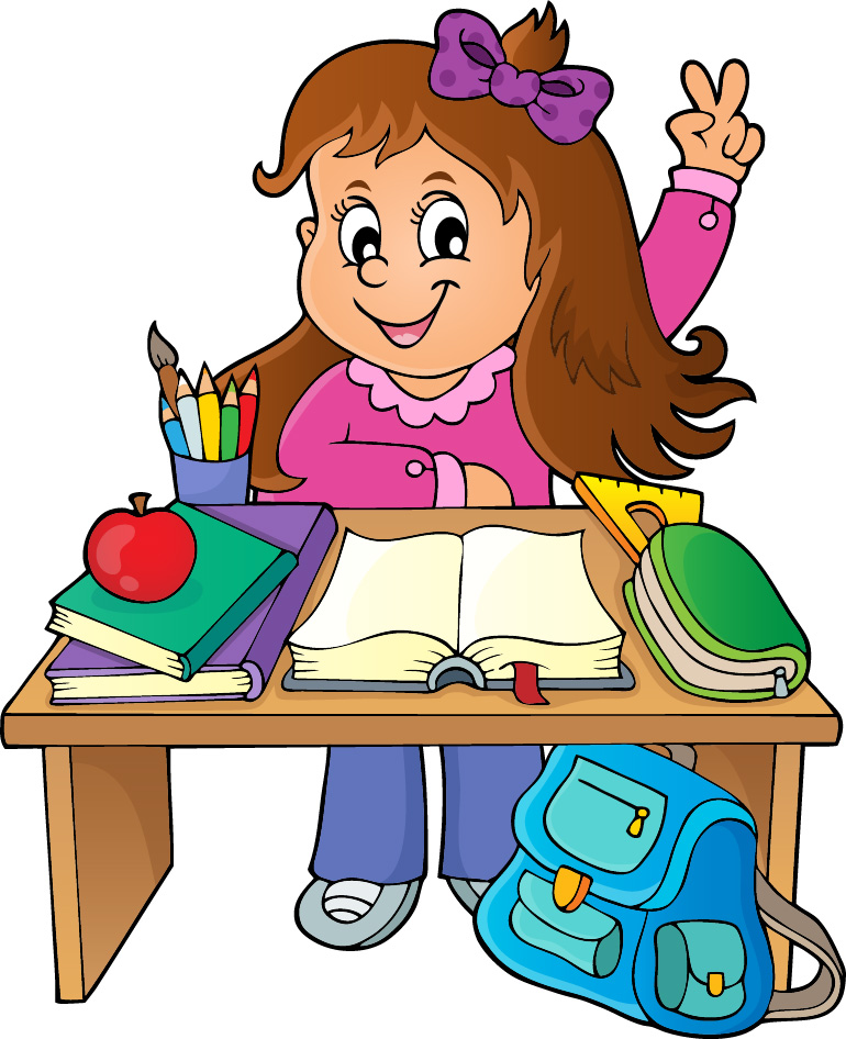 وکتور لایه باز فانتزی دانش آموز دختر کارتونی