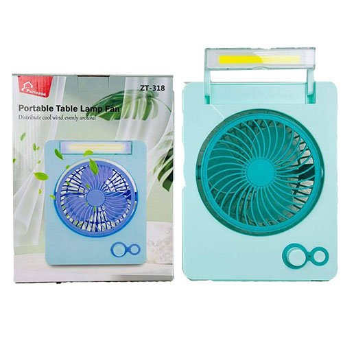 پنکه شارژی رومیزی مدل Rechargeable desktop fan model ZT-318