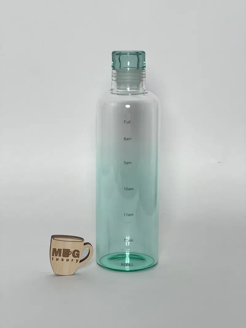 بطری پیرکس وارداتی ساده رنگی درب واشردار 500 میل - سبز